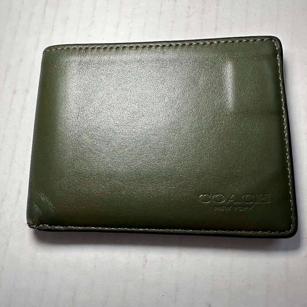 Coach Green Leather Wallet